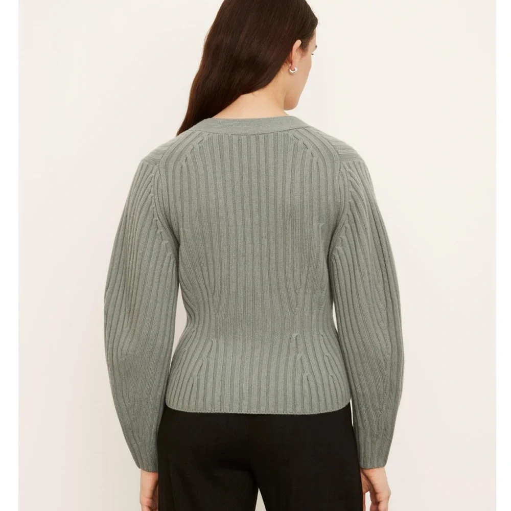 Vince Poet Sleeve Merino-Cashmere Cardigan - Picture 2 of 5